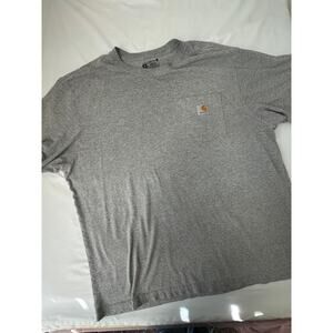 Carhartt K87 Heavyweight Pocket T-Shirt Heather Grey - XL Loose Fit